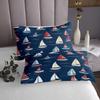 Feelyou Sailboat Coverlet Nautical Decor Bedspread Sea Adventure Quilt Set for Kids Boys Girls Children Teens Summer Holiday Bedroom Decor Ocean Marine Themed Quilted Bedroom Collection Twin Size view 4