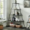 Furniture of America Kladden Industrial Metal 5-Shelf Bookcase in Sand Black view 2