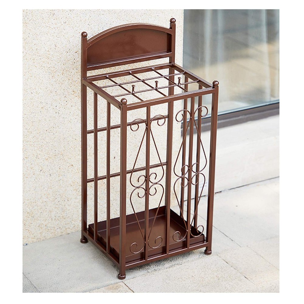 Umbrella Rack Metal Wrought Iron Umbrella Stand, Storage Rack, Large-Capacity Home Hotel Lobby Office Umbrella Storage Bucket, Anti-Rust, Easy to Clean