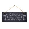 Stukk Advice from Butterfly Garden Bees Symbol of Transformation Laser Hanging Sign (The Heaven Kisses), Natural Engraved Slate Stone Plaque, 30x12cm (Large) view 3