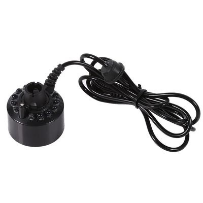 Aqur2020 24V Color Changing 12 LED Mister Fogger Water Fountain Mini Mist Maker Pond Fog Machine Atomizer Air Humidifier Ultrasonic Mist 12 LED for Halloween