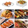 GQZ Air Fryer Rack XL Air Fryer Accessories Set of 2, Double Layer Rack with Skewer, Stackable Metal Holder view 4