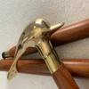 Vimal Nautical Golden & Brown Brass Dolphin Shape Handle with Wooden Walking Stick Cane 36 to 37" INCH Approx view 4