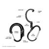 GEAR AID HEROCLIP Carabiner Clip and Hook (Large) for Camping, Backpack, Organization, and Garage, Shade of Gray view 3