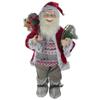 2' Standing Santa Christmas Figure Carrying Snow Shoes and Presents view 1