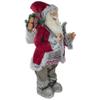 2' Standing Santa Christmas Figure Carrying Snow Shoes and Presents view 3