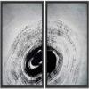 SIGNWIN 2 Piece Framed Canvas Wall Art Black and White Flowers Canvas Prints Home Artwork Decoration for Living Room,Bedroom - 24"x36"x2 Panels view 1