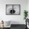 SIGNWIN 2 Piece Framed Canvas Wall Art Black and White Flowers Canvas Prints Home Artwork Decoration for Living Room,Bedroom - 24"x36"x2 Panels view 2