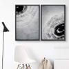 SIGNWIN 2 Piece Framed Canvas Wall Art Black and White Flowers Canvas Prints Home Artwork Decoration for Living Room,Bedroom - 24"x36"x2 Panels view 3