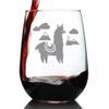 Bevvee Alpaca Stemless Wine Glass - Funny Themed Decor and Gifts for Alpaca Lovers - Large 17 Oz view 1