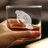 Bevvee Manatee Whiskey Rocks Glass - Fun Funny Ocean Animals Themed Decor and Gifts for Sea Creature Lovers - 10.25 Oz view 3