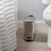 Simplify Rectangular 5 Liter Garbage Soft Close Lid in Stainless Steel Slim Step Pedal Trash Bin, Silver (10059-SS) view 2