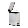 Simplify Rectangular 5 Liter Garbage Soft Close Lid in Stainless Steel Slim Step Pedal Trash Bin, Silver (10059-SS) view 3