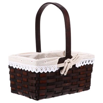 FAVOMOTO Handmade Rattan Storage Basket Rectangular Woven Container for Fruits Snacks Sundries Multi-Functional Japanese Style Home Decor Deep
