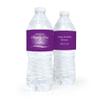 30ct Personalized Wedding Water Bottle Labels - Purple Happily Ever After view 1