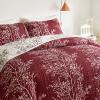 3 Pieces Christmas Quilt Set Burgundy Red Branch Queen Size 88x88 Soft Microfiber Lightweight Coverlet Bedspread New Year Holiday Bedding Set Bed Cover for All Season (1 Quilt+ 2 Shams) view 4