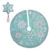 Hallmark Keepsake Miniature 2021, Whimsical Snowflakes Tree Topper and Christmas Tree Skirt Set, Mini view 1
