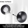 Jetec 16 Pcs Magnetic Curtain Weights No Sew Shower Curtain Magnets Black Plastic Shower Curtains Liner Clips for Light Curtains Tablecloth Liner view 2