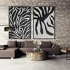 SIGNWIN 2 Piece Framed Canvas Wall Art Black and White Flowers Canvas Prints Home Artwork Decoration for Living Room,Bedroom - 24"x36"x2 Panels view 2