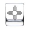 Bevvee New Mexico Flag - Whiskey Rocks Glass - State Themed Drinking Decor and Gifts for New Mexicans - 10.25 Ounce view 1