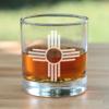 Bevvee New Mexico Flag - Whiskey Rocks Glass - State Themed Drinking Decor and Gifts for New Mexicans - 10.25 Ounce view 2