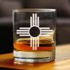 Bevvee New Mexico Flag - Whiskey Rocks Glass - State Themed Drinking Decor and Gifts for New Mexicans - 10.25 Ounce view 3