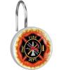 Fire Department with Ladder Public Service Essential Tools of Firefighters Shower Curtain Hooks Set of 12, Stainless Steel Shower Hooks Decorative Hanger Rings Rust Resistant for Bathroom Home Decor view 1