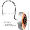 Fire Department with Ladder Public Service Essential Tools of Firefighters Shower Curtain Hooks Set of 12, Stainless Steel Shower Hooks Decorative Hanger Rings Rust Resistant for Bathroom Home Decor view 3