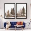 SIGNWIN 2 Piece Framed Canvas Wall Art Nordic Style Abstract Trees Canvas Prints Home Artwork Decoration for Living Room,Bedroom - 24"x36"x2 Panels view 2