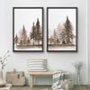 SIGNWIN 2 Piece Framed Canvas Wall Art Nordic Style Abstract Trees Canvas Prints Home Artwork Decoration for Living Room,Bedroom - 24"x36"x2 Panels view 3