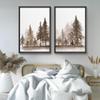 SIGNWIN 2 Piece Framed Canvas Wall Art Nordic Style Abstract Trees Canvas Prints Home Artwork Decoration for Living Room,Bedroom - 24"x36"x2 Panels view 4