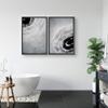 SIGNWIN 2 Piece Framed Canvas Wall Art Black and White Flowers Canvas Prints Home Artwork Decoration for Living Room,Bedroom - 24"x36"x2 Panels view 2
