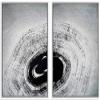 SIGNWIN 2 Piece Framed Canvas Wall Art Black and White Flowers Canvas Prints Home Artwork Decoration for Living Room,Bedroom - 24"x36"x2 Panels view 1