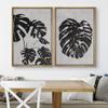 SIGNWIN Framed Wall Art Print Set Black & White Grayscale Monstera Leaves Nature Wilderness Illustrations Modern Art Rustic Relax/Calm Multicolor for Living Room, Bedroom, Office - 24"x36"x2 Natural view 2