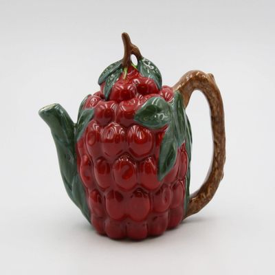 Cosmos Gifts Fine Ceramic Cherry Teapot, 7-1/8" L