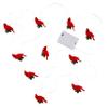 Hallmark Keepsake 2022, Decorative Cardinals 10-Light Christmas String Lights, 10' view 1