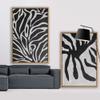 SIGNWIN 2 Piece Framed Canvas Wall Art Black and White Flowers Canvas Prints Home Artwork Decoration for Living Room,Bedroom - 24"x36"x2 Panels view 3