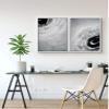 SIGNWIN 2 Piece Framed Canvas Wall Art Black and White Flowers Canvas Prints Home Artwork Decoration for Living Room,Bedroom - 24"x36"x2 Panels view 2