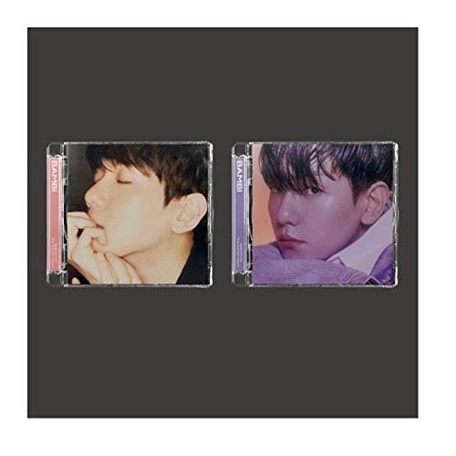 EXO Baekhyun Bambi 3rd Mini Album Jewel Case Version 2 Cover Set CD+1p Poster+12p Booklet+8p Lyrics Paper+1p AR Clip Card+1p AR PhotoCard+Message PhotoCard Set+Tracking Kpop Sealed