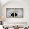 SIGNWIN 2 Piece Framed Canvas Wall Art Black and White Flowers Canvas Prints Home Artwork Decoration for Living Room,Bedroom - 24"x36"x2 Panels view 2