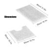 JaidWefj Memory Foam Bath Mats Set of 2 Non Slip Absorbent Bathroom Decor Rug Shaggy Bathroom Floor Carpet for Kitchen Bathroom Floors view 2