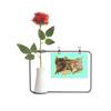 OFFbb-USA Gods Sky Thunder Throne Authority Artificial Rose Flower Hanging Vases Decoration Bottle view 1