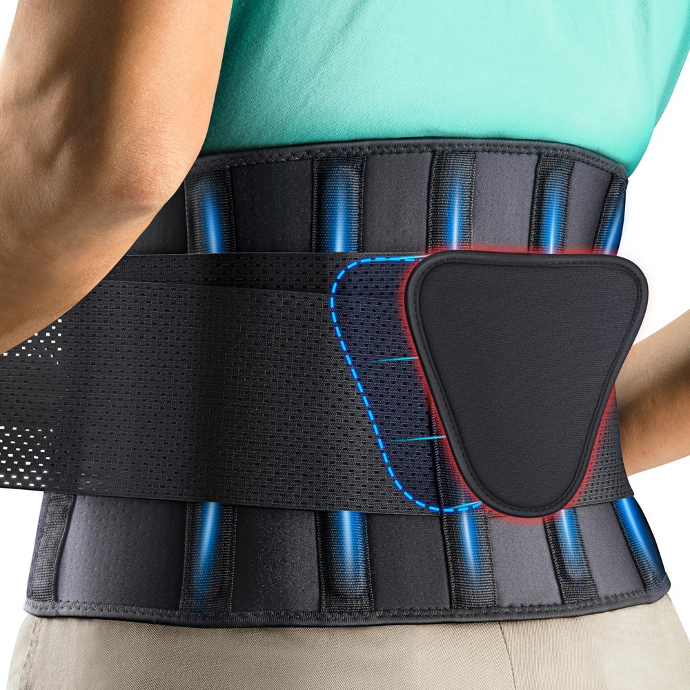 FEATOL Back Brace for Lower Back Pain, Breathable Back Support Belt for Women & Men with Lumbar Pad, Lumbar Support Belt for Heavy Lifting & Work, Sciatica, Scoliosis 3XL (Waist Size:54''-63'')
