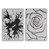 SIGNWIN 2 Piece Framed Canvas Wall Art Black and White Flowers Canvas Prints Home Artwork Decoration for Living Room,Bedroom - 24"x36"x2 Panels view 1