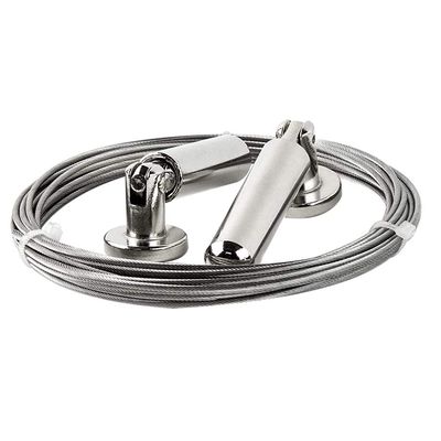 FAVOMOTO Stainless Steel Curtain Wire No Drill Rod 6ft Silver Photo Hanging Wire Heavy Duty for Farmhouse Decor