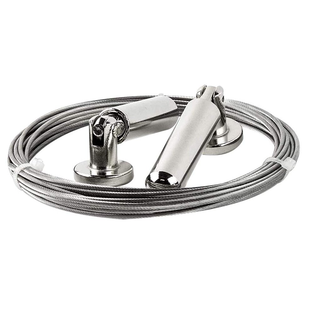 FAVOMOTO Stainless Steel Curtain Wire No Drill Rod 6ft Silver Photo Hanging Wire Heavy Duty for Farmhouse Decor