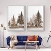 SIGNWIN 2 Piece Framed Canvas Wall Art Nordic Style Abstract Trees Canvas Prints Home Artwork Decoration for Living Room,Bedroom - 24"x36"x2 Panels view 2