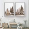 SIGNWIN 2 Piece Framed Canvas Wall Art Nordic Style Abstract Trees Canvas Prints Home Artwork Decoration for Living Room,Bedroom - 24"x36"x2 Panels view 3