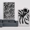 SIGNWIN 2 Piece Framed Canvas Wall Art Black and White Flowers Canvas Prints Home Artwork Decoration for Living Room,Bedroom - 24"x36"x2 Panels view 3