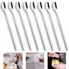 1 Set Spoon Long Handle Coffee Stirrers, Iced Teaspoon Mixing Glass Cocktail Stirring Bar Milkshake Tea Cream Dessert Silverware Spoon, Stainless Steel Mixing Stirring Square Spoons Milkshake Ice Tea view 1
